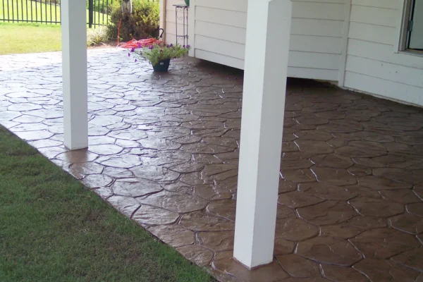 Stamped concrete patio