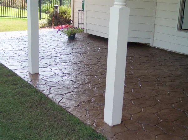 Stamped concrete patio