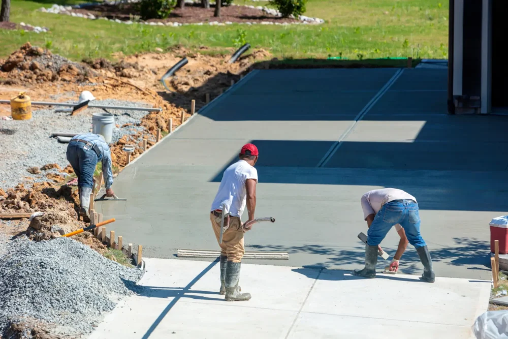 Installing commercial driveway 