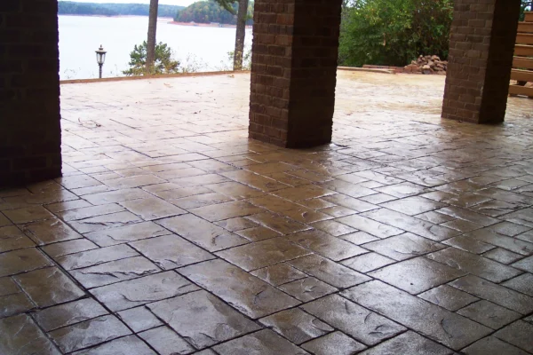 Stamped concrete patio