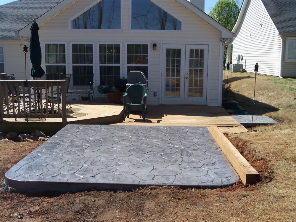 Stamped concrete patio 