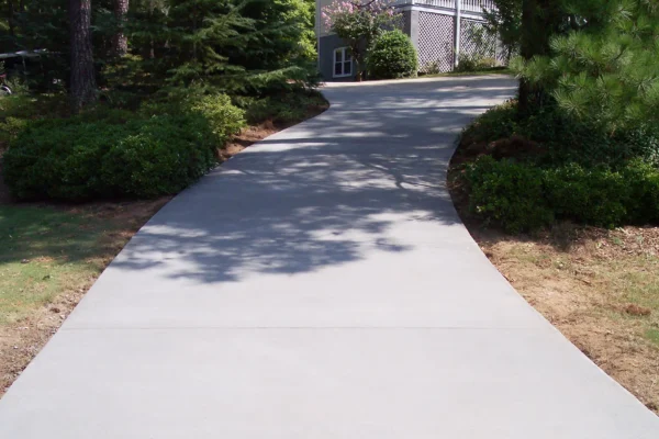 New concrete driveway