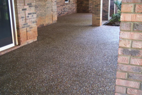 Exposed aggregate patio