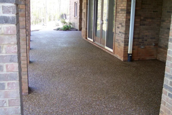 Exposed aggregate patio