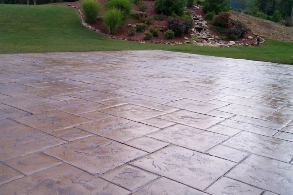 New stamped concrete patio