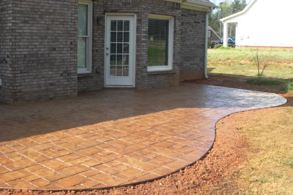 Stamped concrete patio 