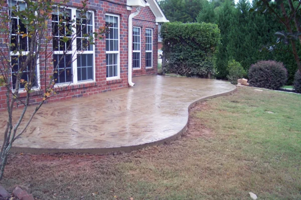 Stamped concrete patio 