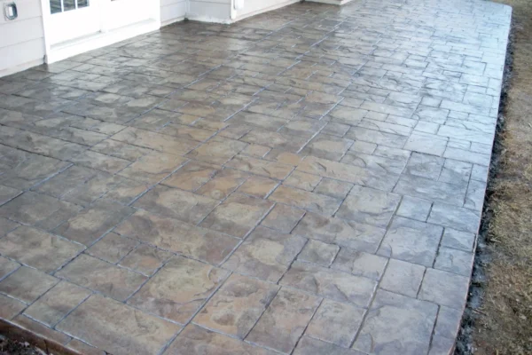 Stamped concrete patio