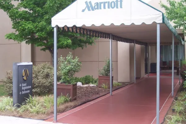 Resurfaced concrete entrance walkway for Marriott