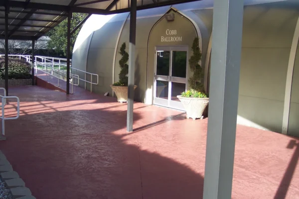 Resurfaced concrete walkway for Marriott